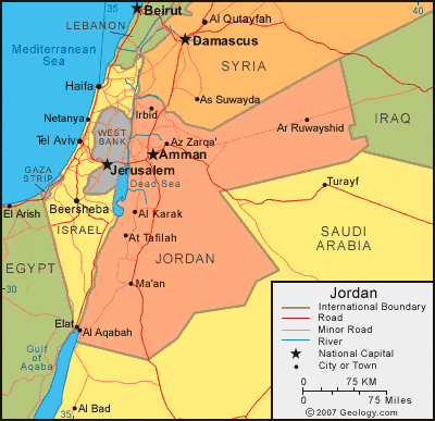 Investor using TechWorks interactive map of Jordan on tablet