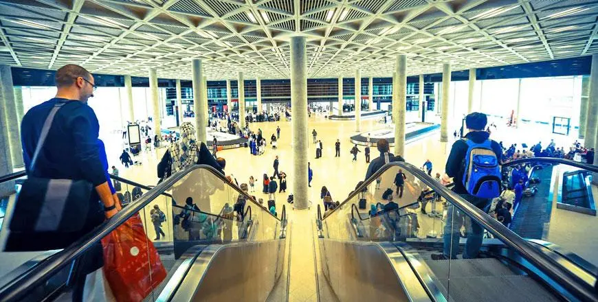 Aerial view of Queen Alia International Airport in Amman